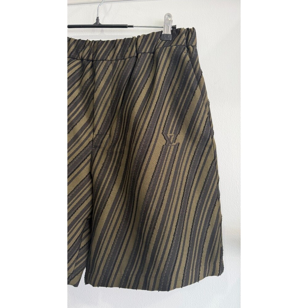 Louis Vuitton LV Diagonal Casual Shorts Men’s 50 Green Black NWT $1140 Italy
